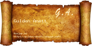 Gulden Anett névjegykártya